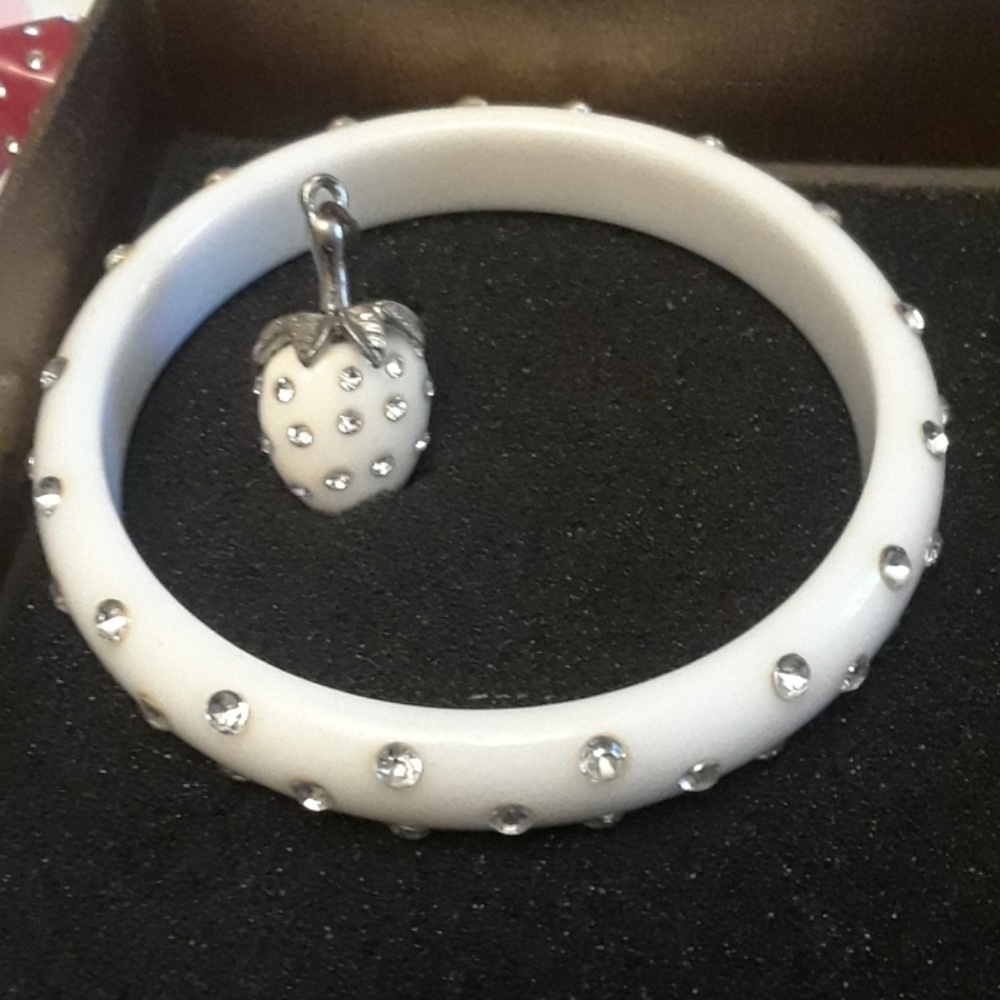 3 strawberries charms 1 bracelet